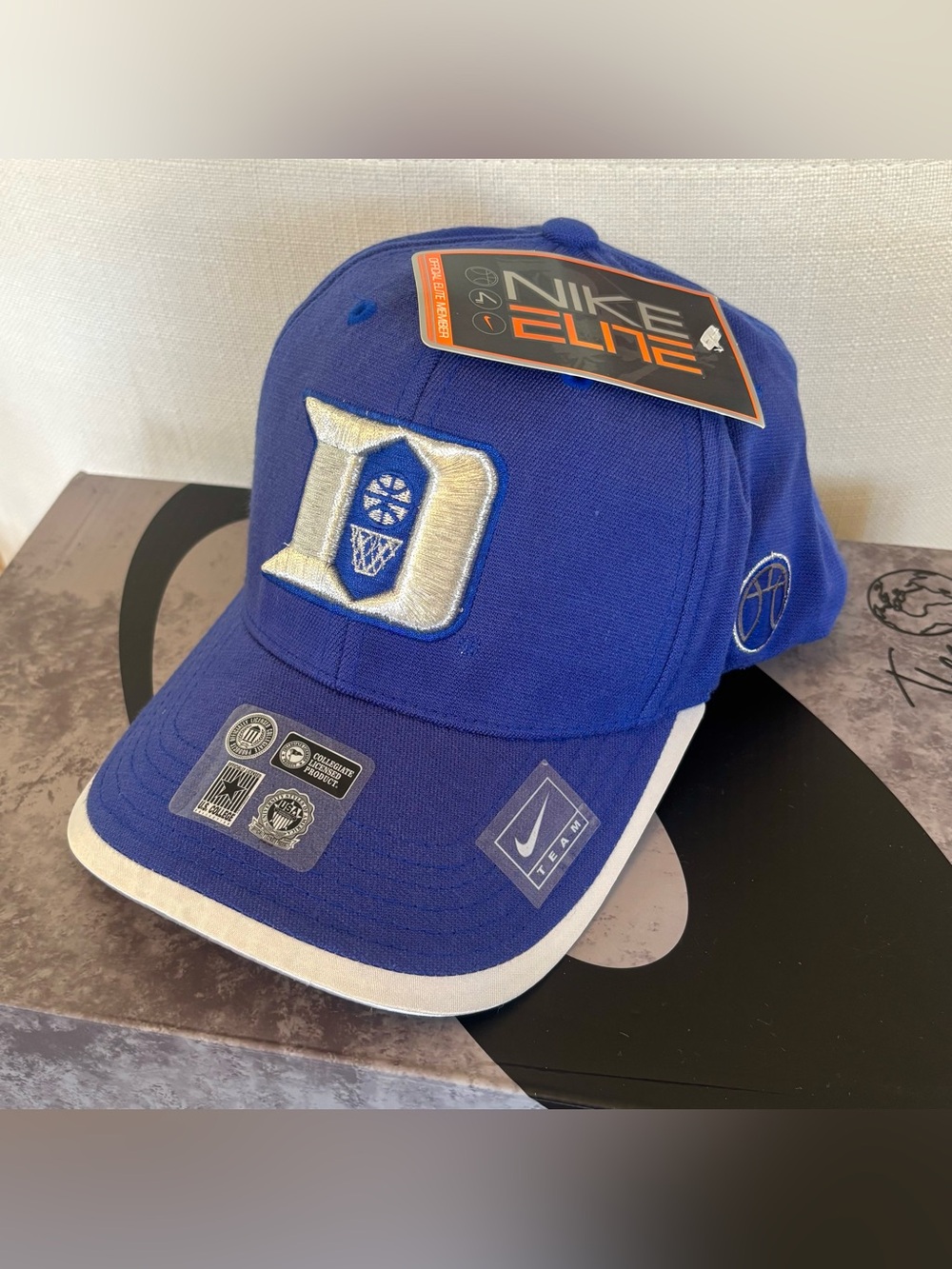 Vintage Nike Elite Duke Blue Devils Hat NWT 2002 Y2K Deadstock Cap Swoosh Flex